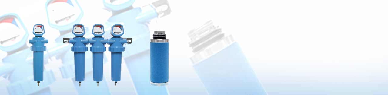 Druckluftfilter; Filterelemente, Feinfilter, Aktiv-Kohle-Filter